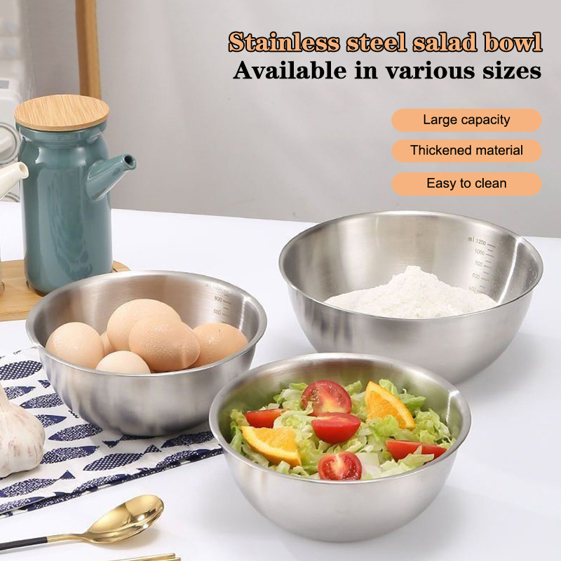 Food Storage Essentials - Conjunto de tigelas de aço inoxidável
