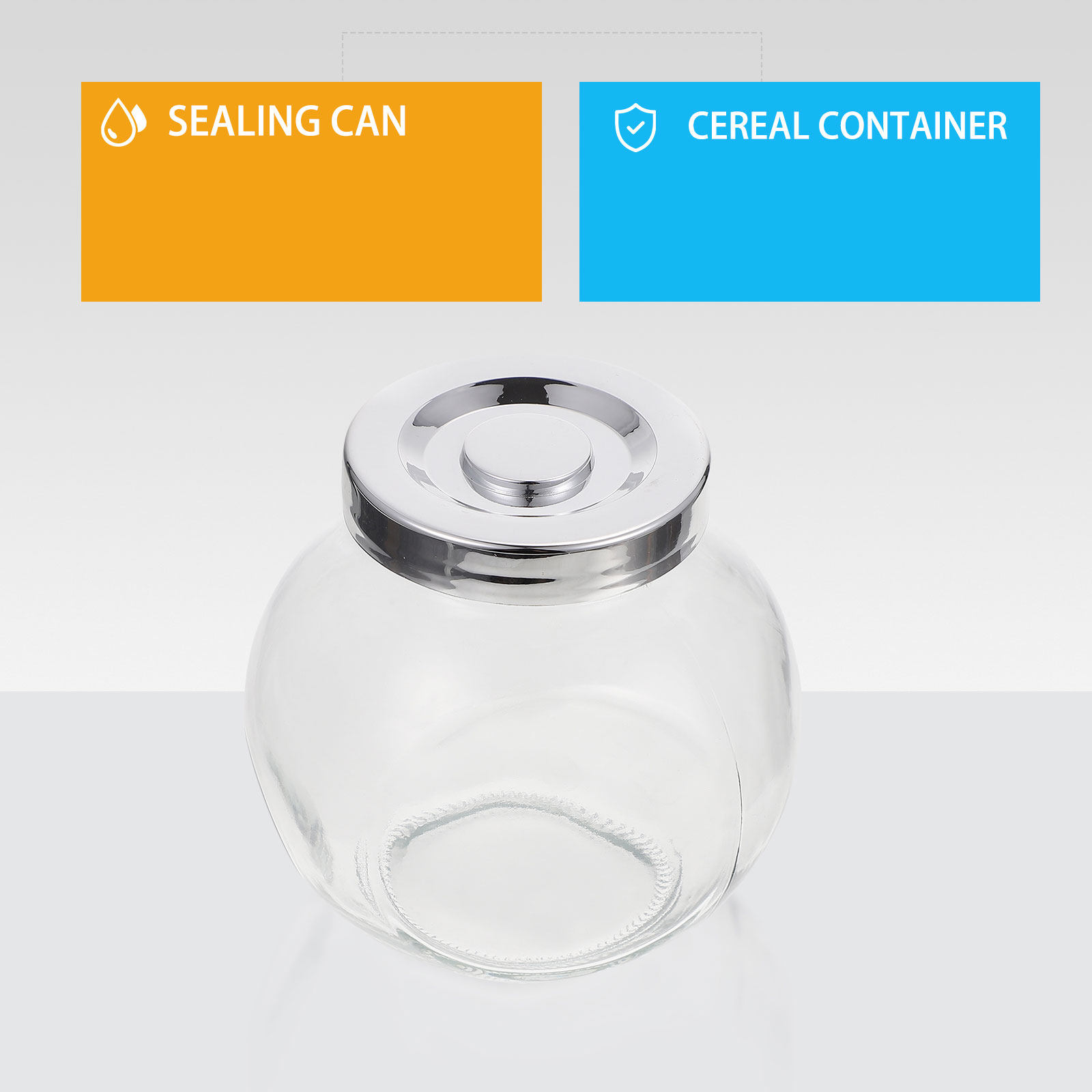 Food Storage Glass - 2 Frascos de Armazenamento de Geleia