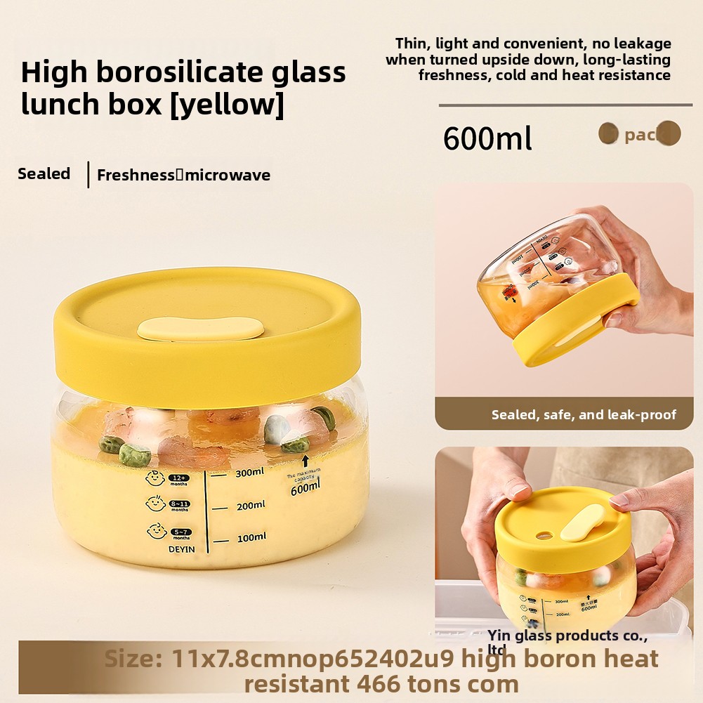 Food Storage Glass Box - Recipiente de armazenamento de alimentos de