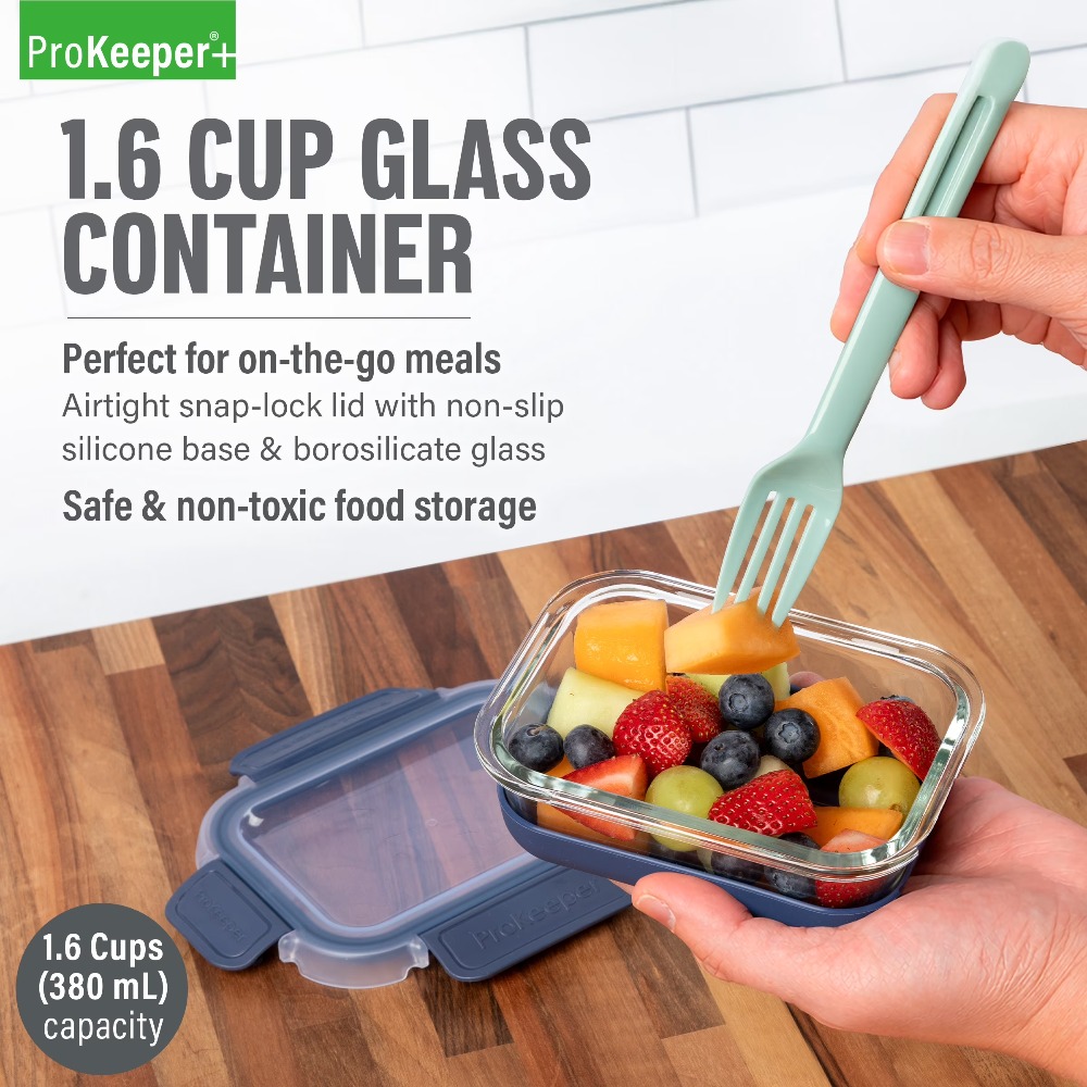 Conjunto de 2 Recipientes de V - Food Storage Glass avaliação e preço