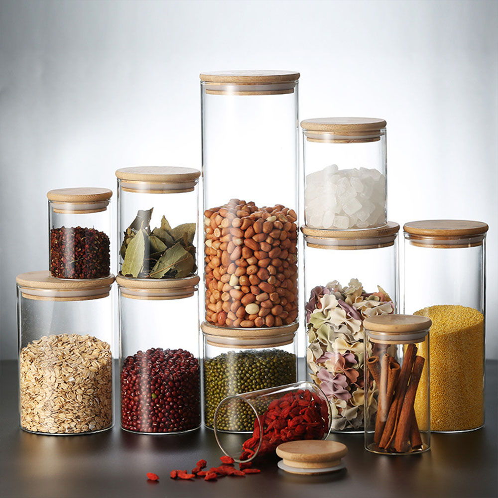 4/8 pces 250ml 500ml 1000ml fr - Food Storage Glass Box avaliação e preço
