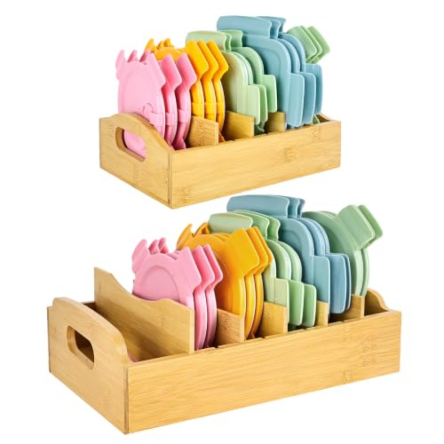 Organizador de Tampas de Bambu - Food Storage And Containers avaliação e preço