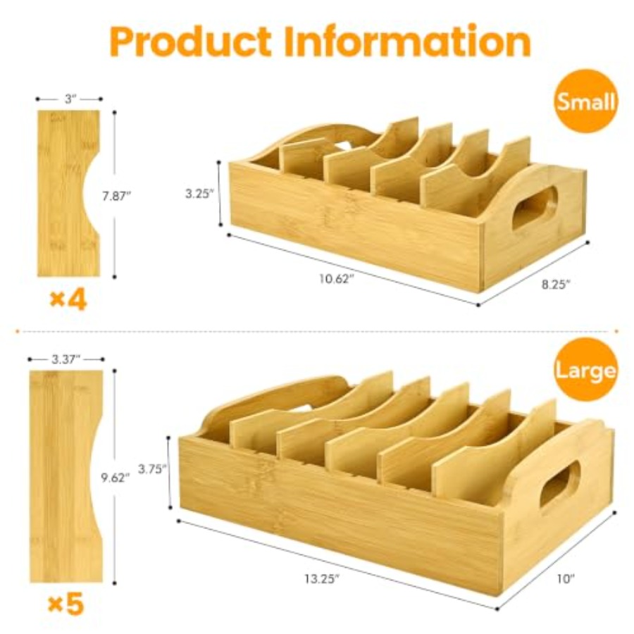 Organizador de Tampas de Bambu - Food Storage And Containers avaliação e preço