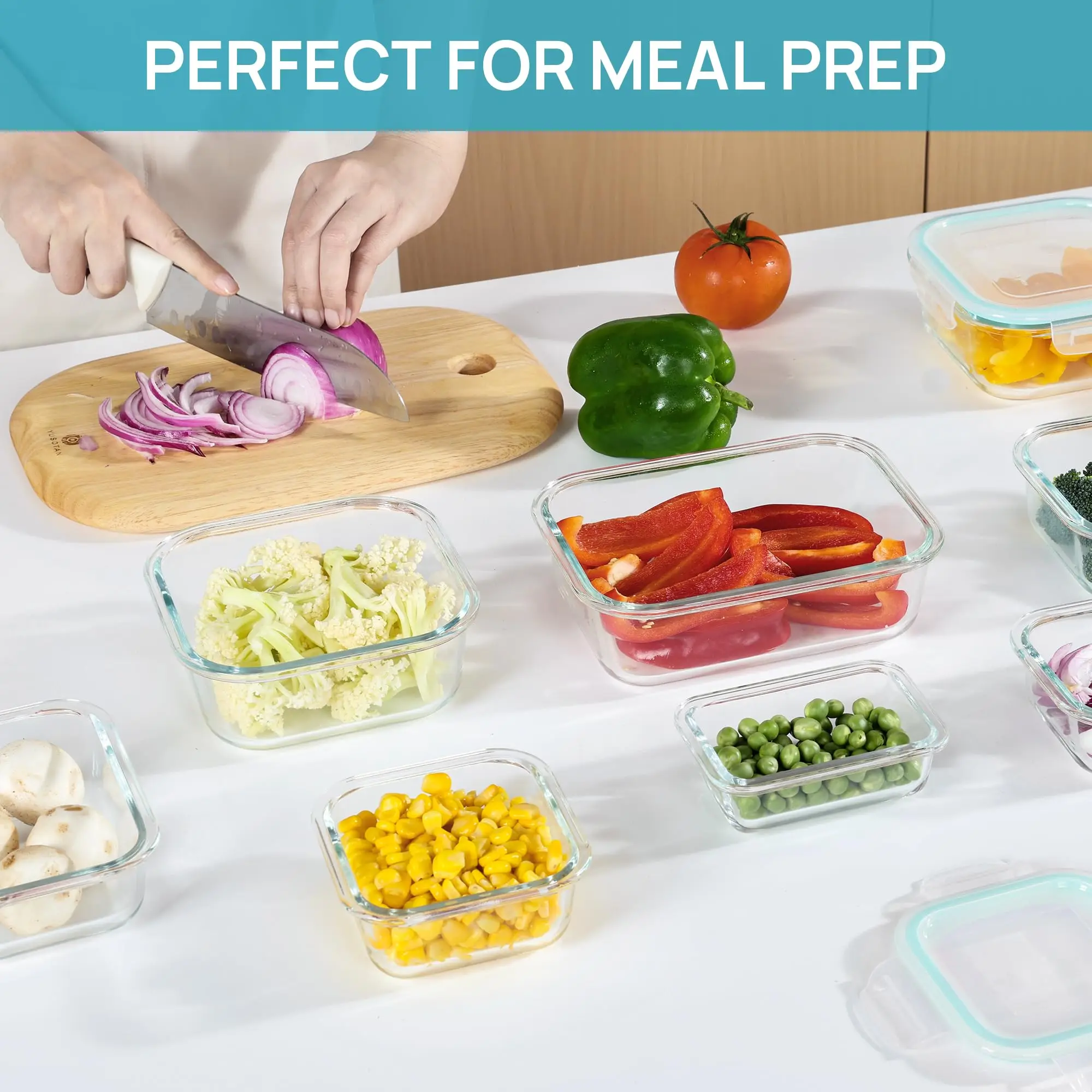 Lancheira de vidro, recipiente - Food Storage Glass Box avaliação e preço