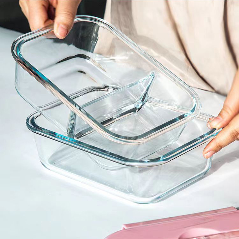 Novo estilo lancheira de vidro - Food Storage Glass Box avaliação e preço